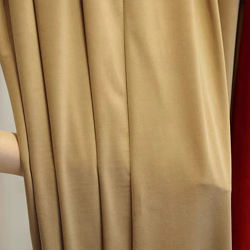 CN Zhejiang Luxury Flannelette Curtains Tatting High Shading Living Room