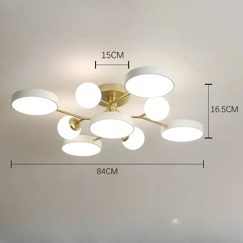 Nordic Glass Ball LED Ceiling Light For Living Room Restaurant