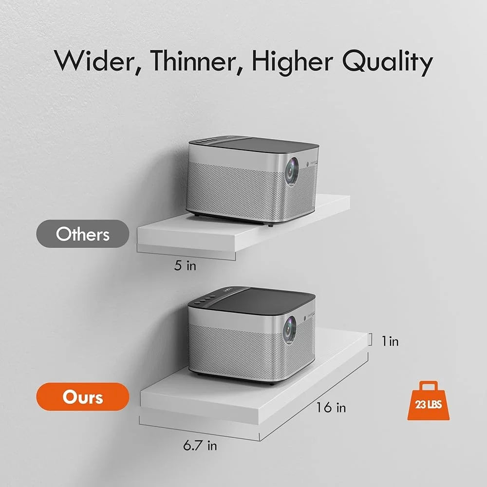 Floating Wall Shelves Set Of 4 Rustic MDF Storage Shelves With Easy Wall Installation