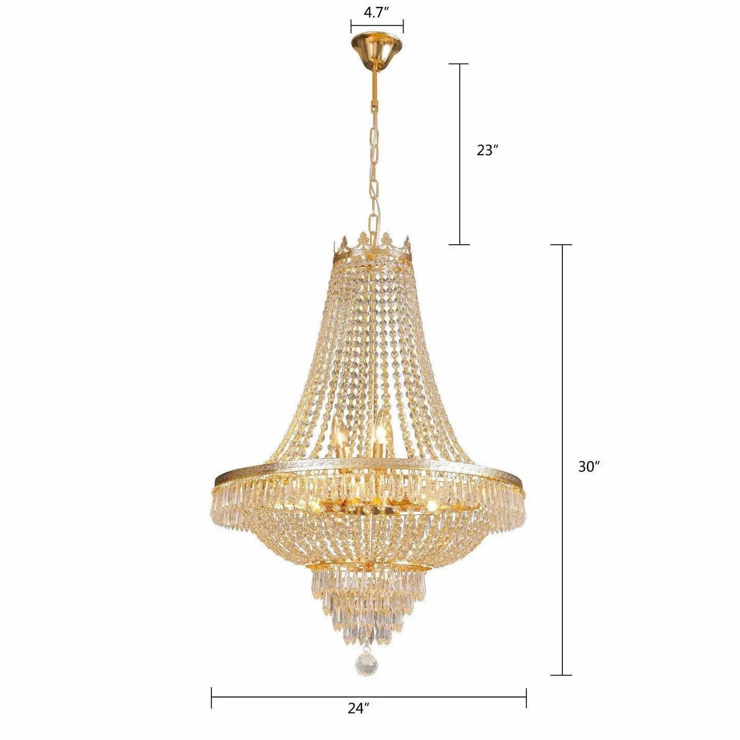 Crystal Chandelier Pendant Light For Entryway And Bedroom