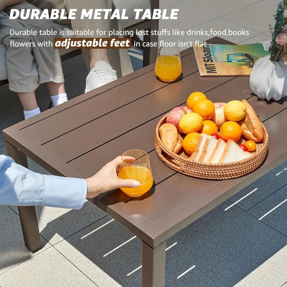 ANGDUO Outdoor Patio Furniture Set with Rocking Chairs