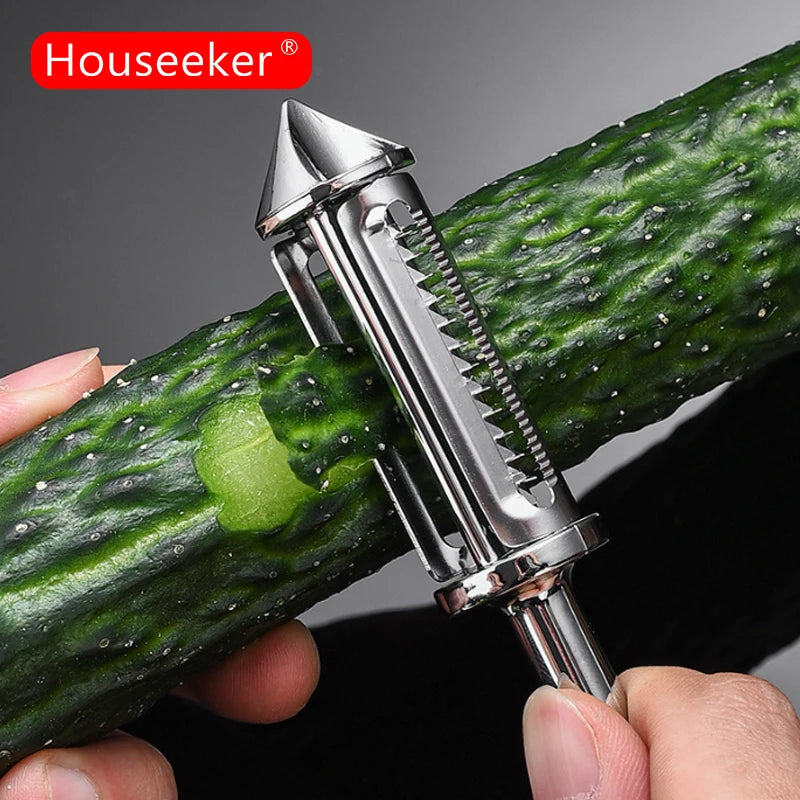 3 In 1 Fruit Vegetable Peeler Cutter Stainless Steel Sharp Peeler Potato Carrot Grater Slicer Kitchen Gadget