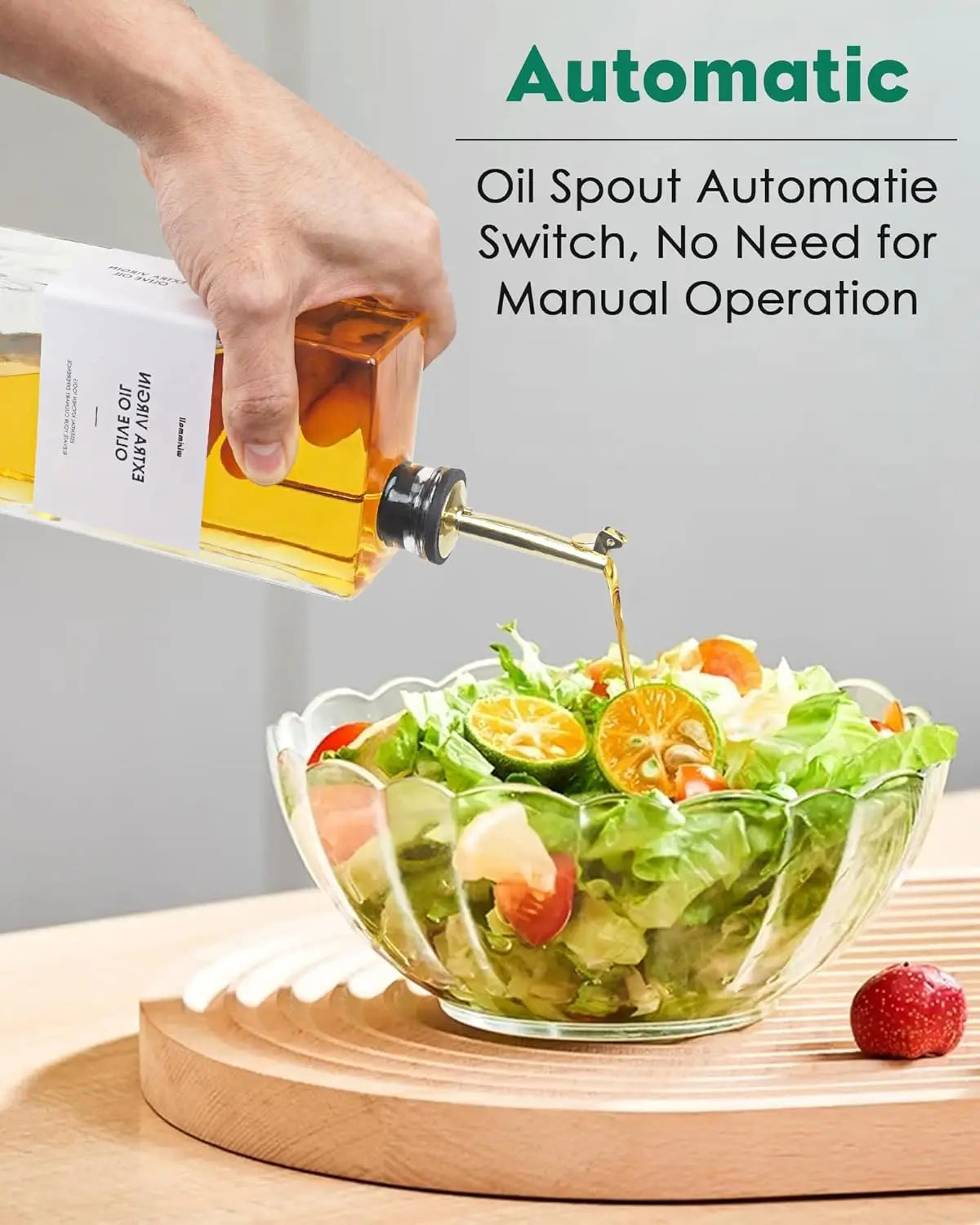 Feature Olive Oil Dispenser Glass Bottle For Kitchen Eco Friendly Easy Pouring Premium