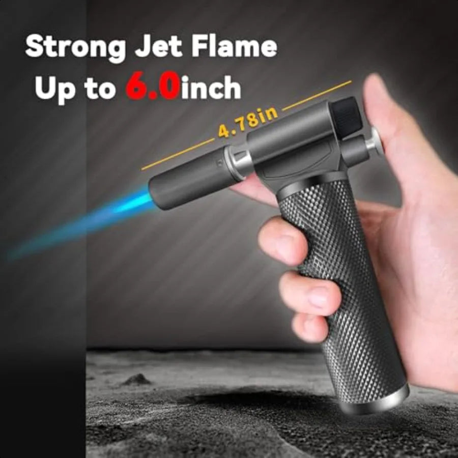 Butane Torch Refillable Kitchen Torch Lighter Jet Flame Cooking Torch Creme Brulee Torch Blow Torch Mini Soldering Torch for We