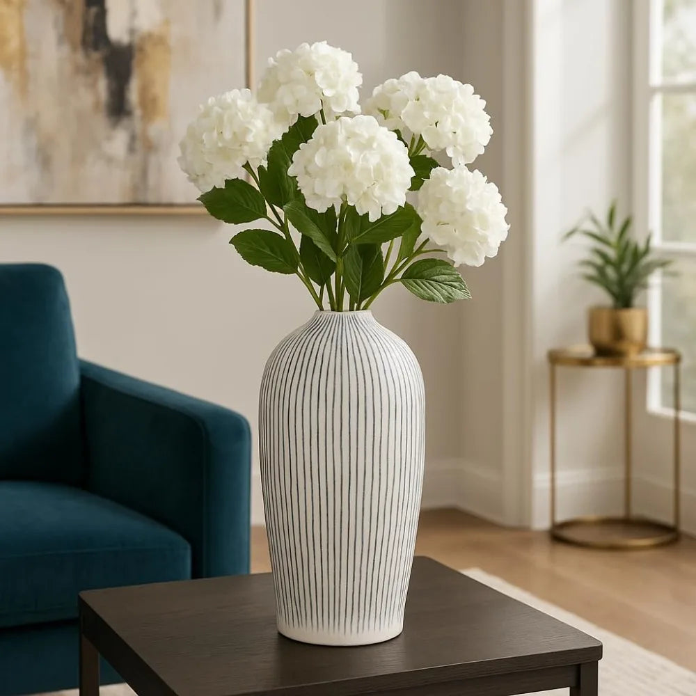 DAFIFY Decorative Ceramic Vase Modern Flower Vessel For Living Room