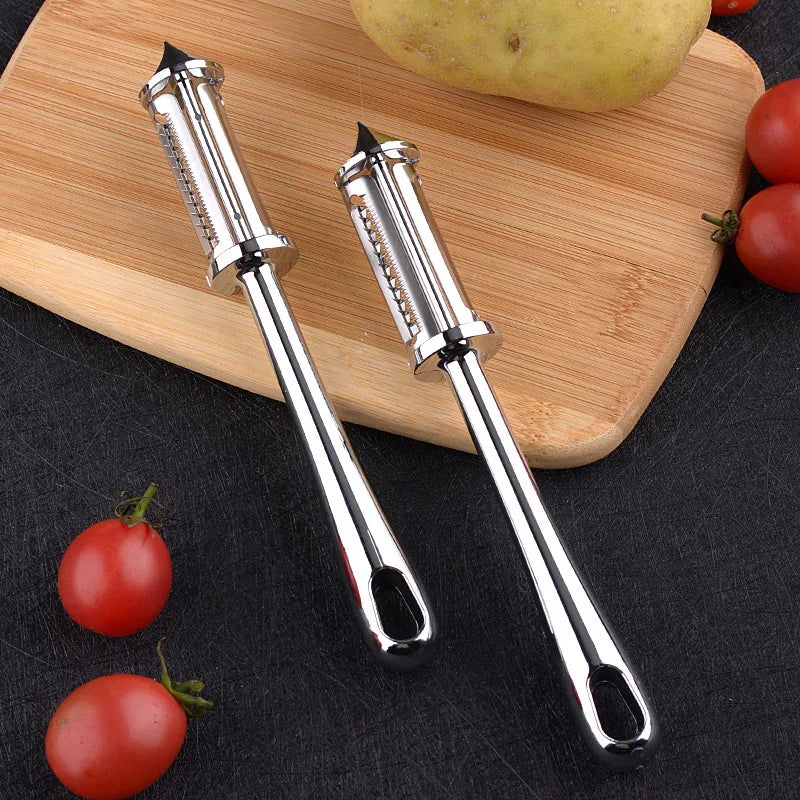 3 In 1 Fruit Vegetable Peeler Cutter Stainless Steel Sharp Peeler Potato Carrot Grater Slicer Kitchen Gadget