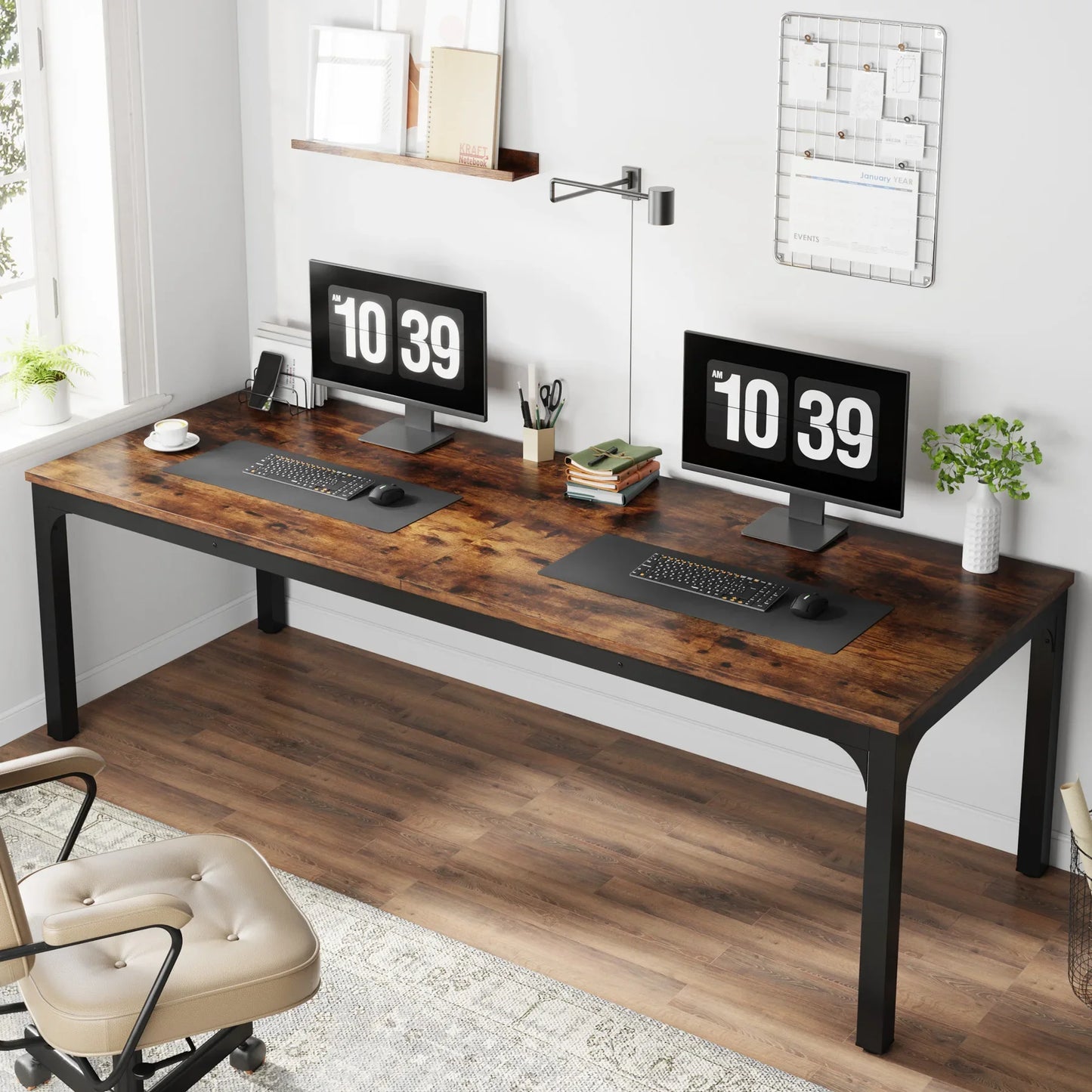 Tribesigns Extra Long Computer Desk For Home Office Two Person Desk