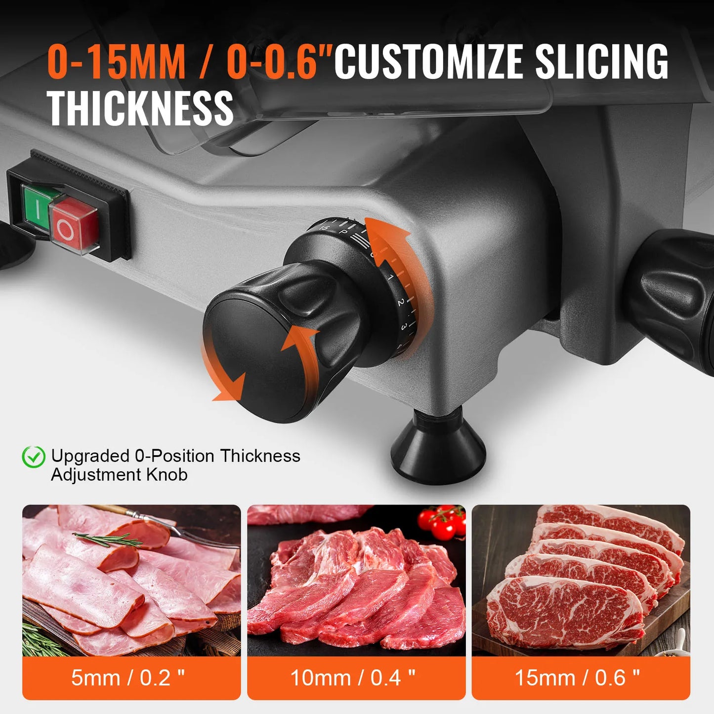 VEVOR 340W Meat Slicer With SUS420 Stainless Steel
