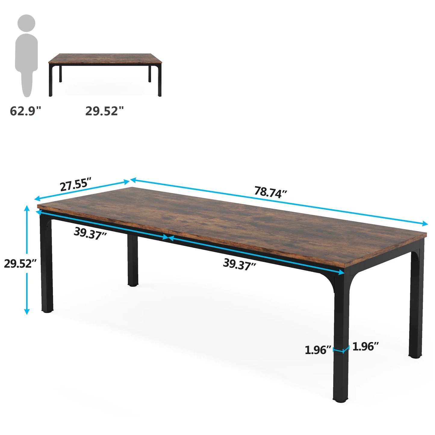 Tribesigns Extra Long Computer Desk For Home Office Two Person Desk