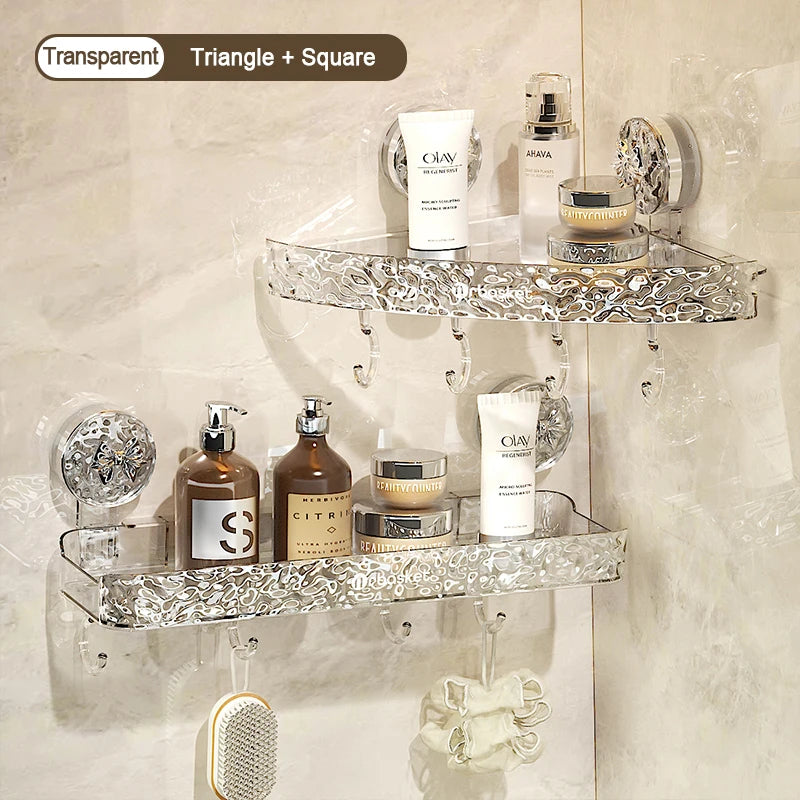 Big Red House Nonperforated WallMounted IndustrialGrade SuctionCup Bathroom Storage Rack