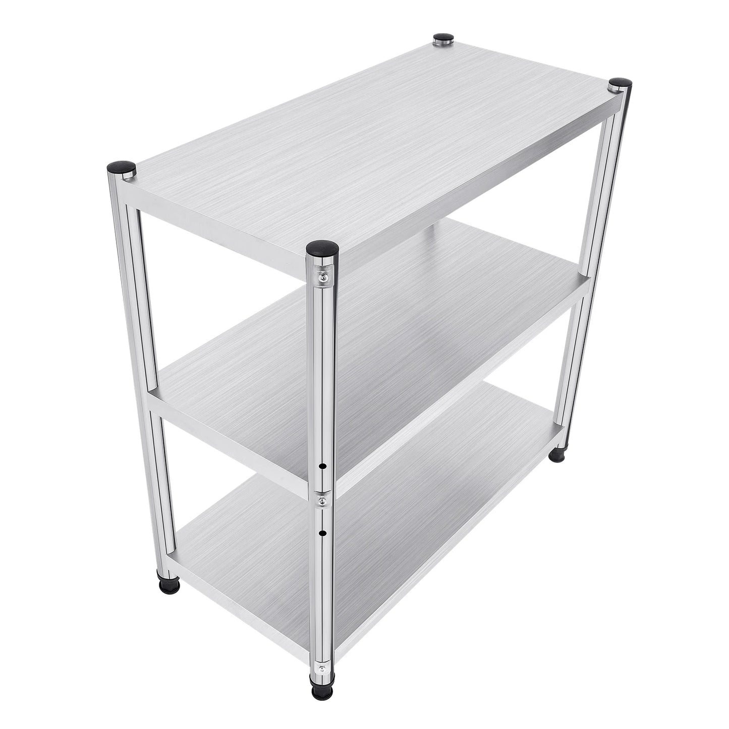 Column 3-Tier Adjustable Stainless Steel Kitchen Shelf Stand