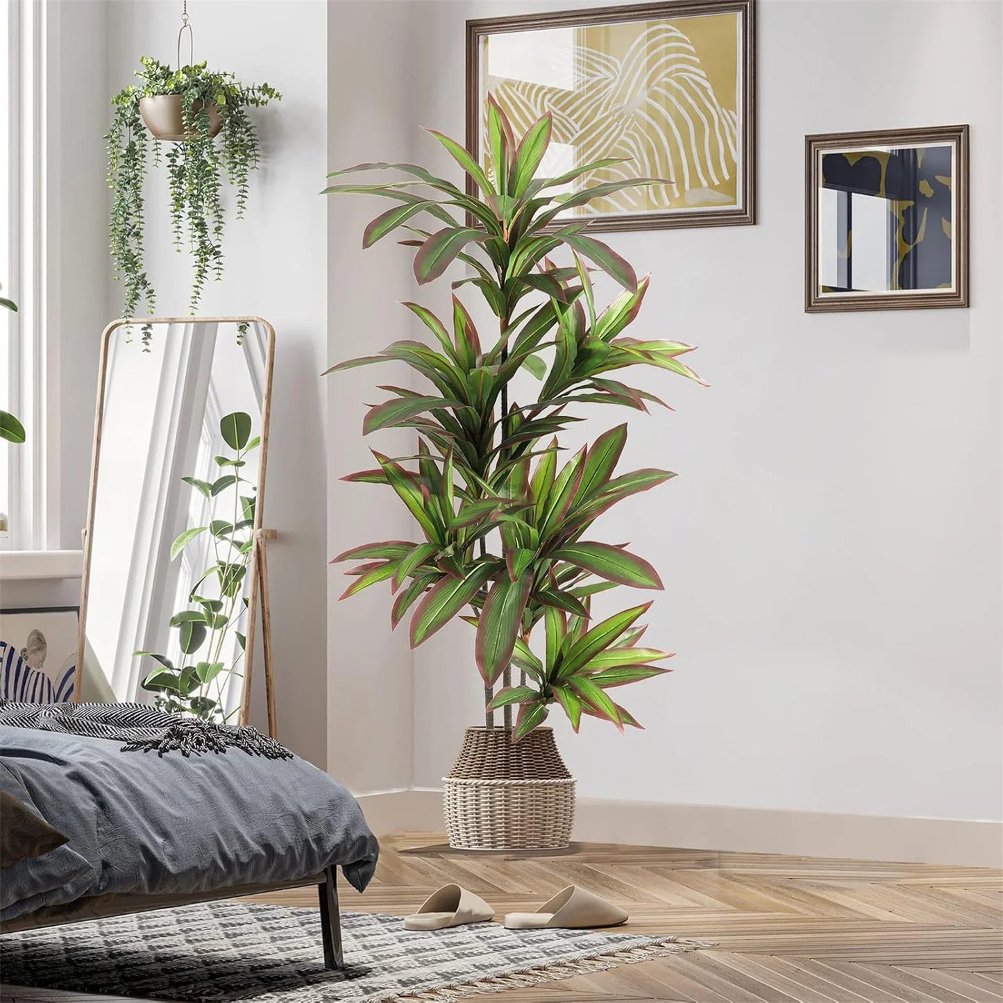 Artificial Dracaena Indoor Plant in Pot With Adjustable Branches