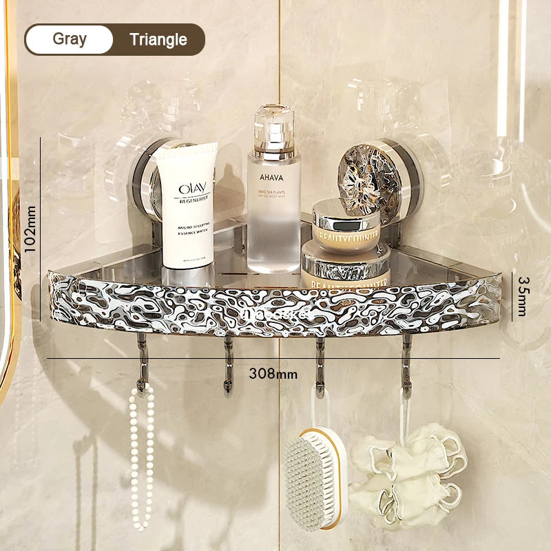 Big Red House Nonperforated WallMounted IndustrialGrade SuctionCup Bathroom Storage Rack