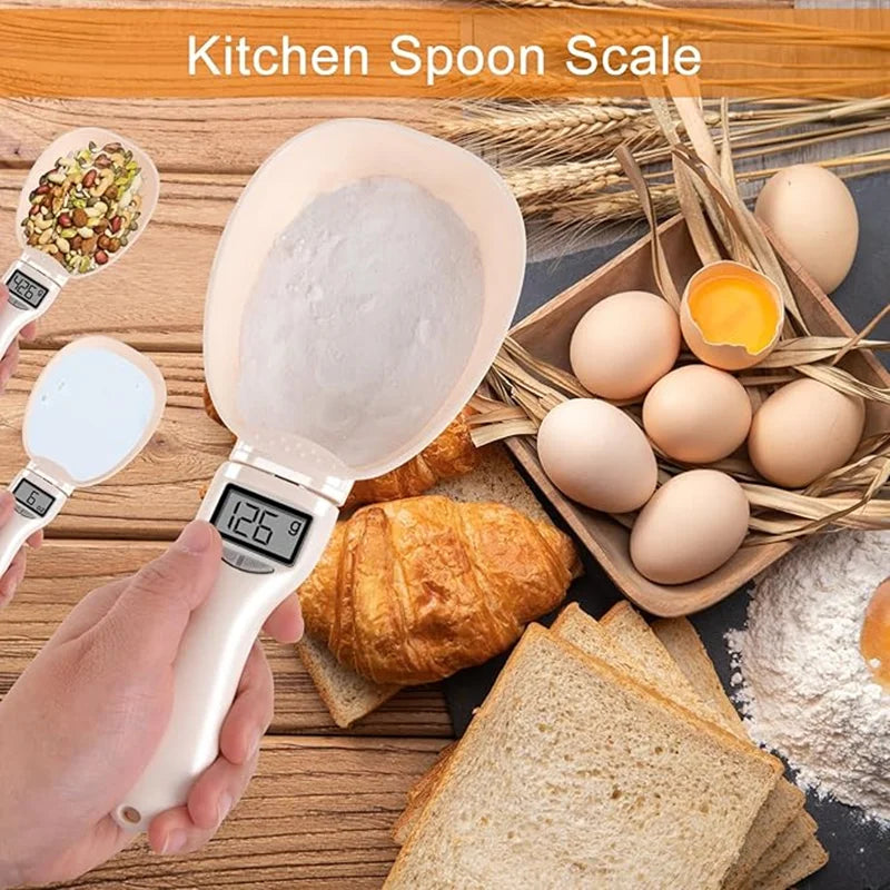 LCD Digital Measurement Adjustable Weighing Spoon Kitchen Scale Electronic Measuring Spoon Coffee Powder Scale Baking Scale Pet
