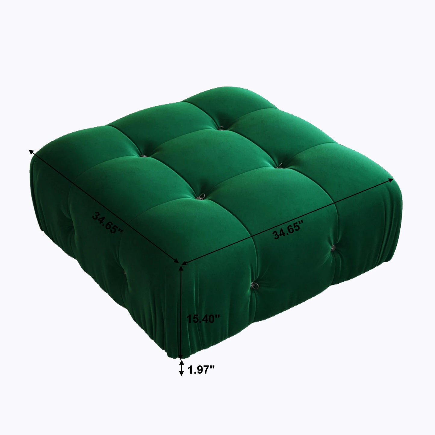 CN Guangdong Velvet L Shaped Modular Sectional Sofa With Ottoman