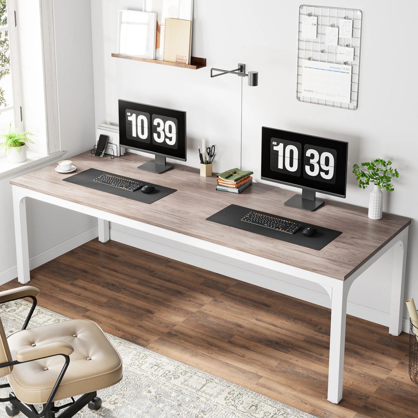 Tribesigns Extra Long Computer Desk For Home Office Two Person Desk