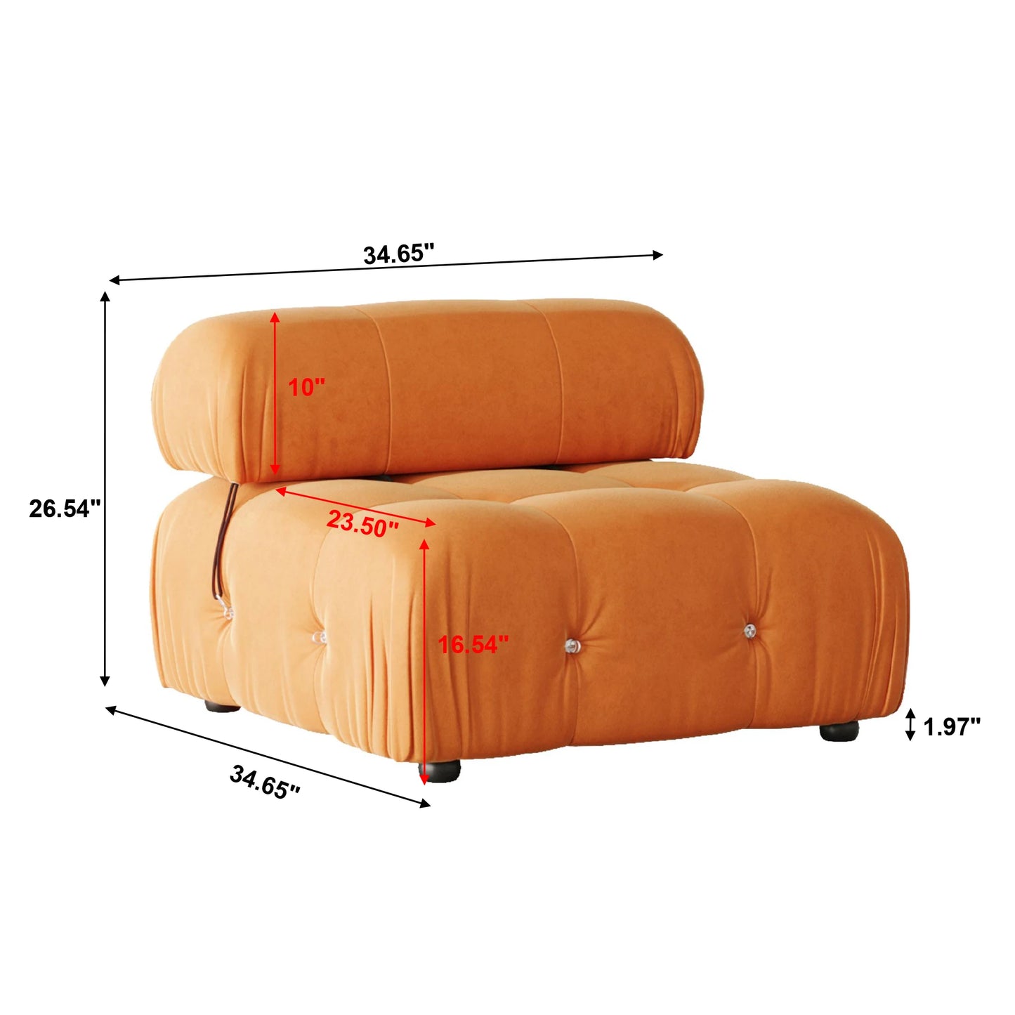 CN Guangdong Velvet L Shaped Modular Sectional Sofa With Ottoman