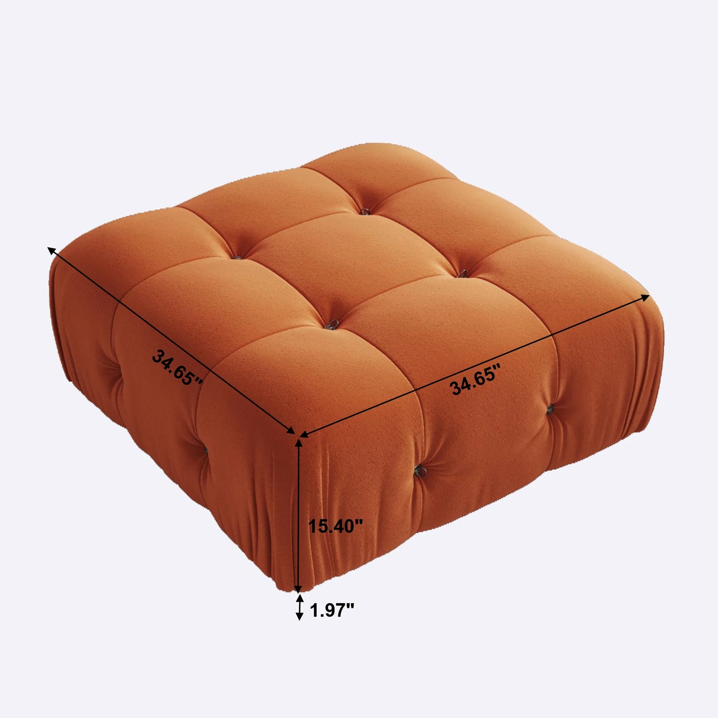 CN Guangdong Velvet L Shaped Modular Sectional Sofa With Ottoman