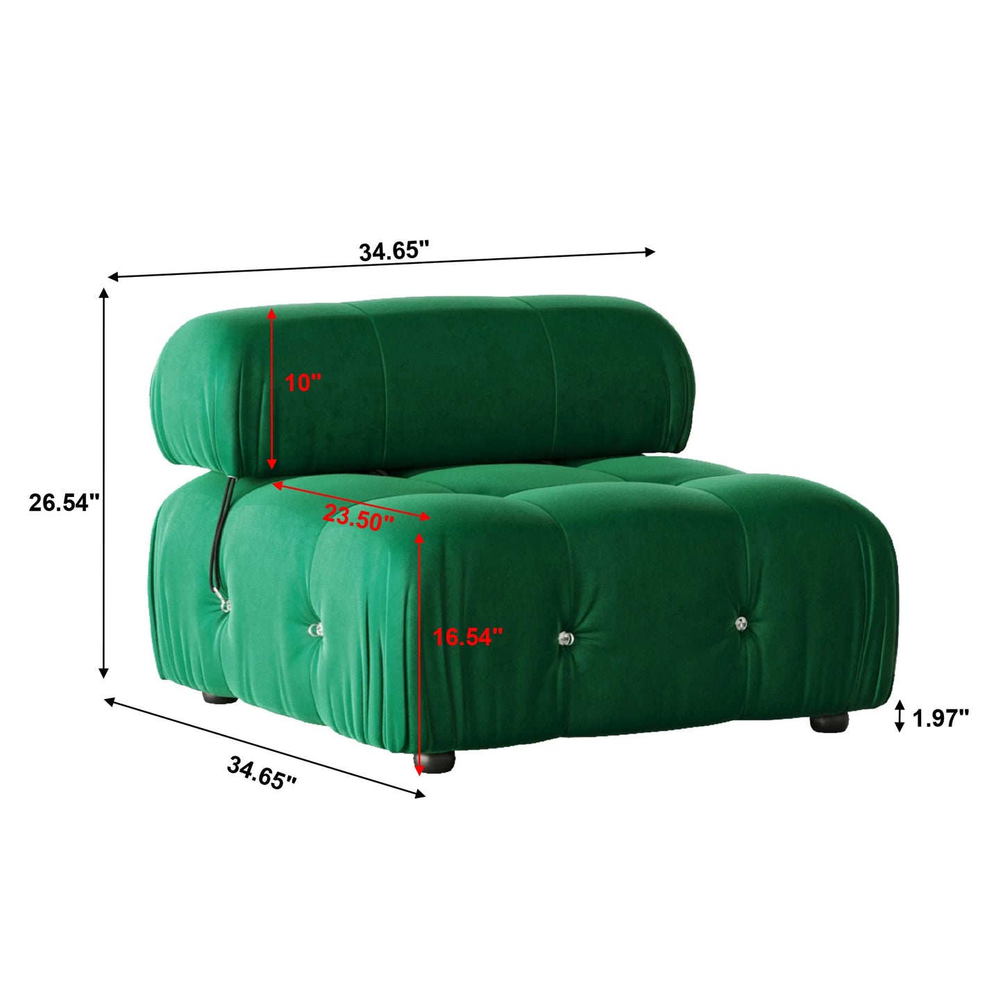 CN Guangdong Velvet L Shaped Modular Sectional Sofa With Ottoman