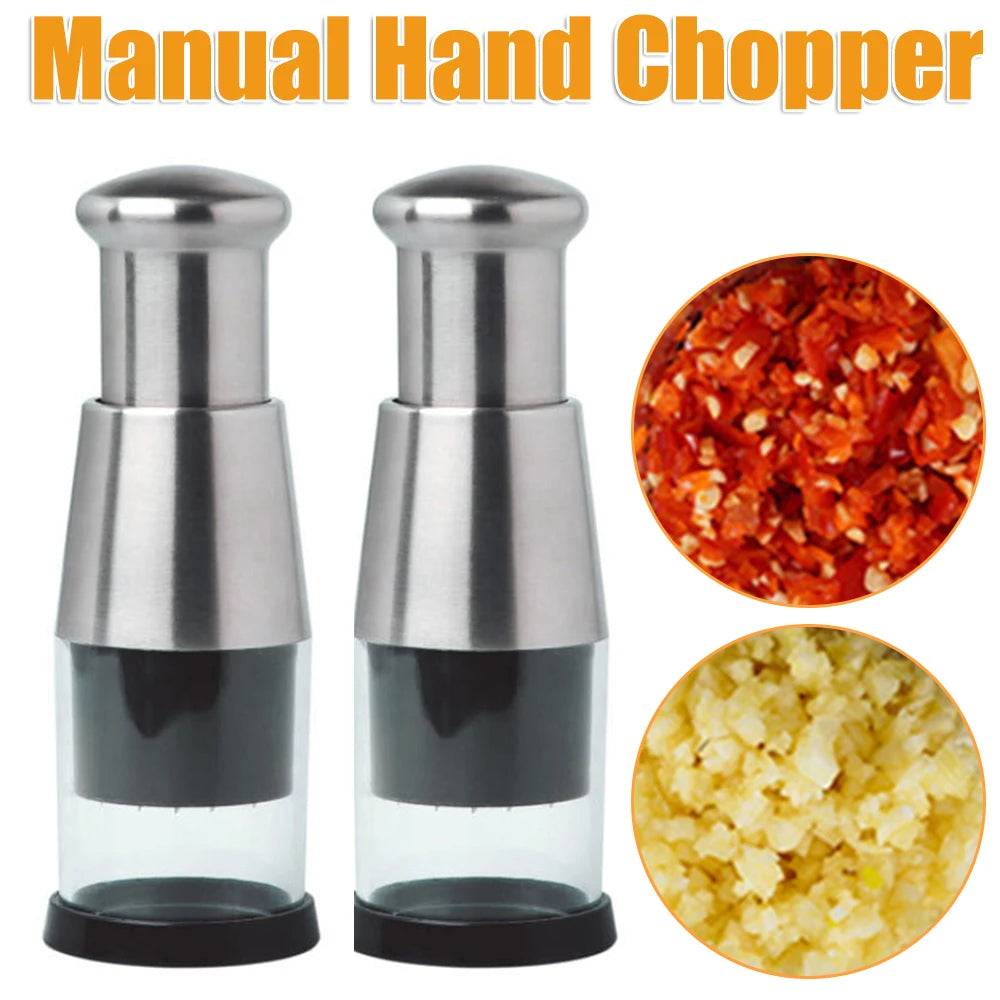 Stainless Steel Garlic Chopper Kitchen Tools Vegetable Chopper Garlic Crusher for Garlic Ginger Herbs Nuts