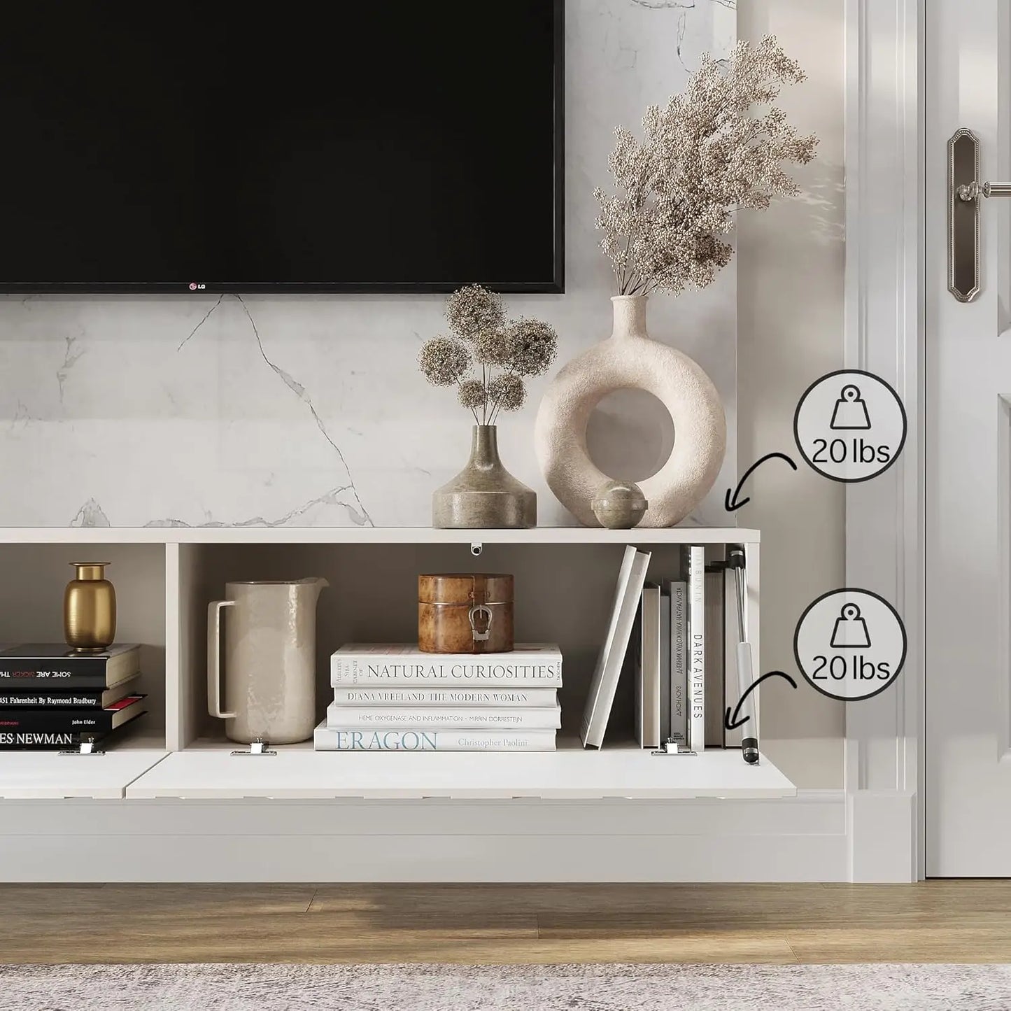 Hign-concerned Floating Wall Mounted TV Stand With Storage Drawers For Living Room