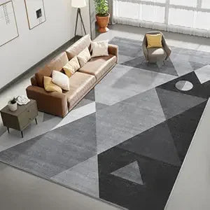 Hign-concerned Machine Washable Geometry Area Rug For Living Room Non Slip Non Shedding