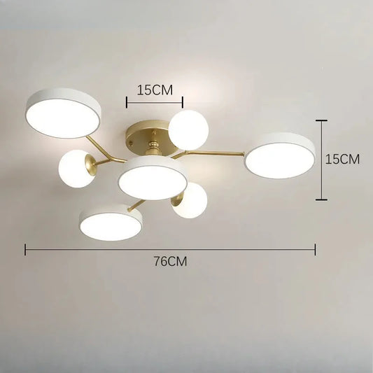 Nordic Glass Ball LED Ceiling Light For Living Room Restaurant