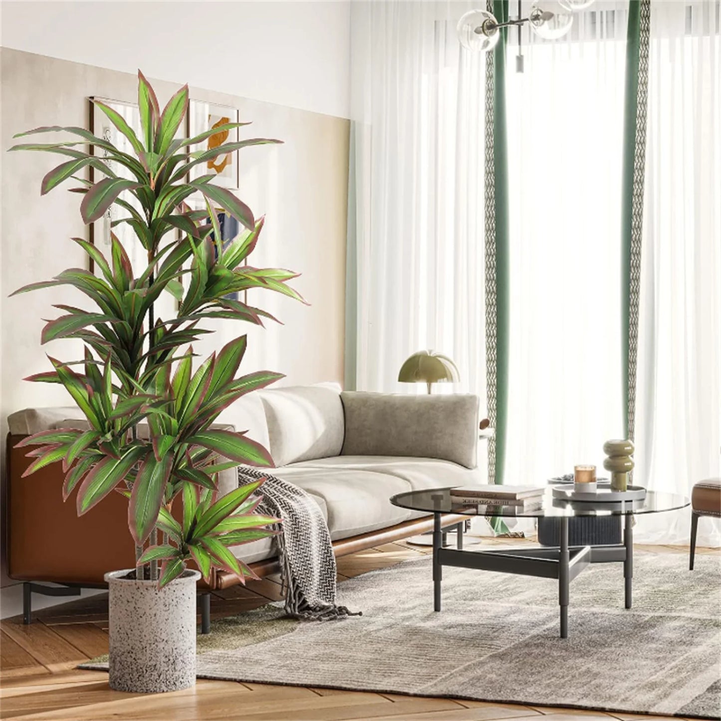 Artificial Dracaena Indoor Plant in Pot With Adjustable Branches