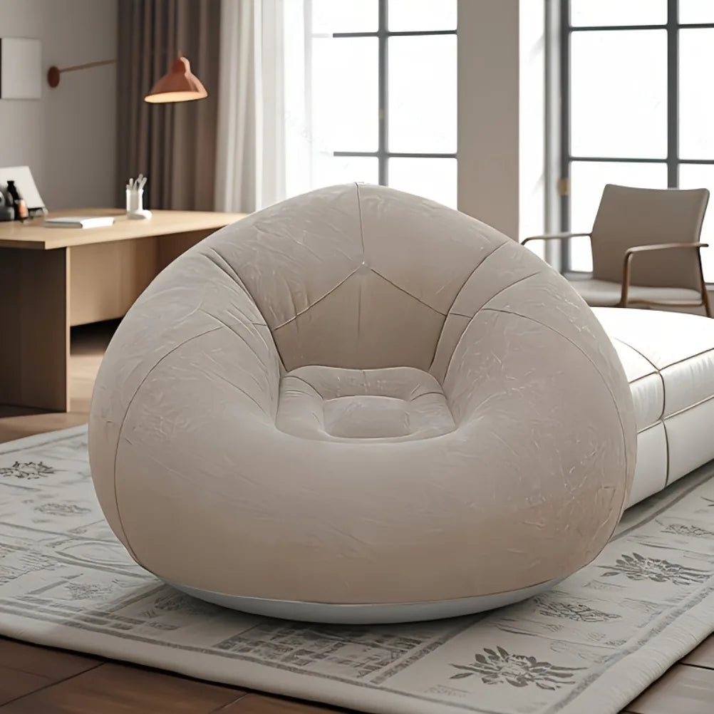 Chair Inflatable Superdurable Ergonomic Lounge Sofas Oval Foldable Outdoor Patio