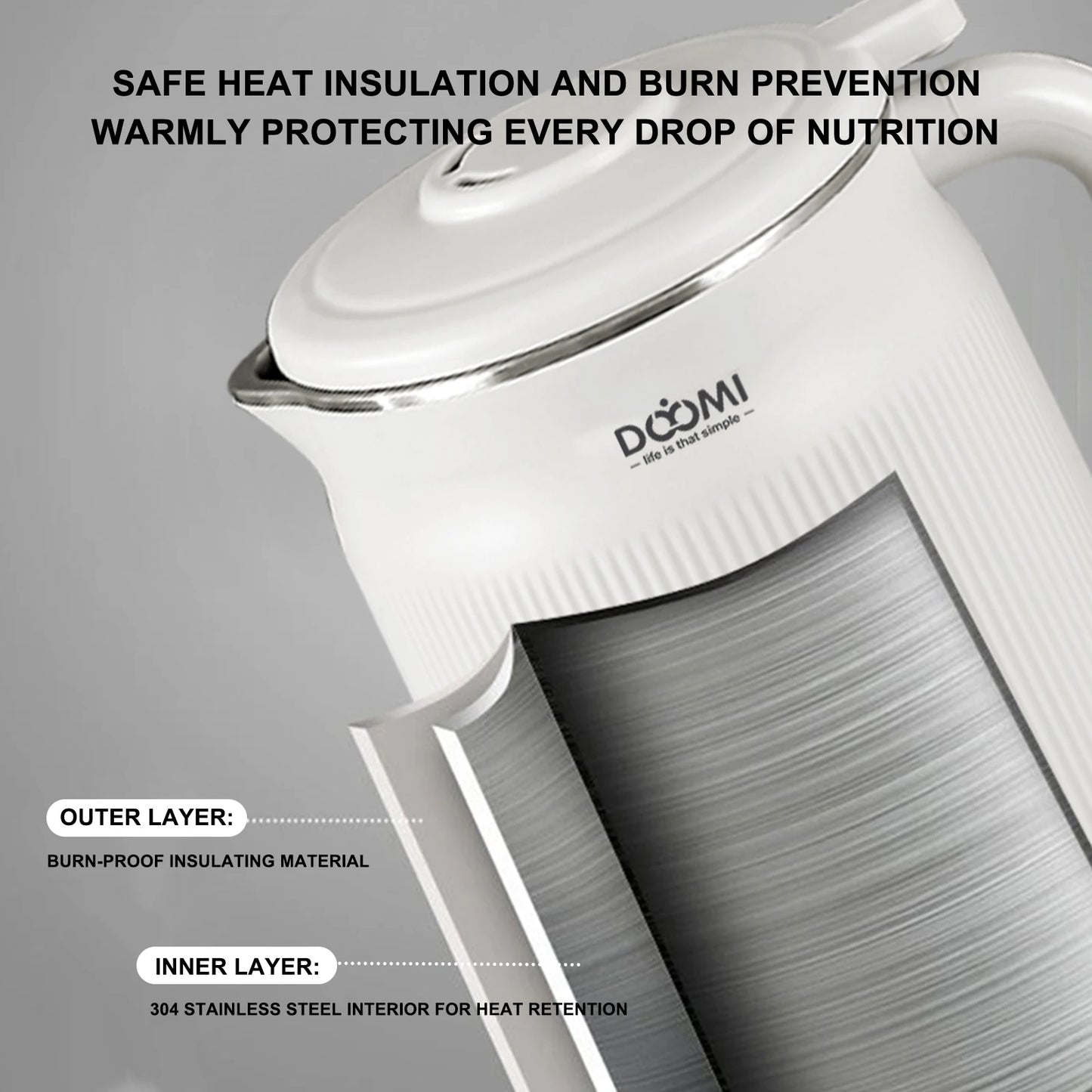 Nut Milk Maker Machine, 35oz Multi-Function Cow Milk Maker, Soy Milk Maker with 10 Blades for Homemade Plant-Based Milk, Oat, So