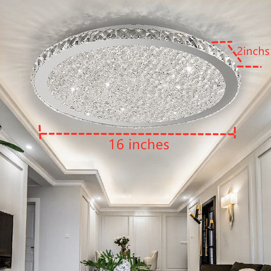 Loyalheartdy Crystal Ceiling Light Pendant LED Chandelier