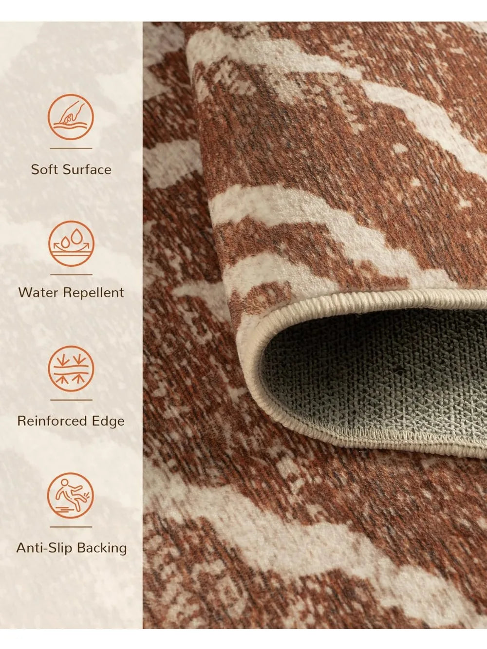 Hign-concerned Area Rug MachineWashableNonSlip UltraSoft LowPilePattern Western Tribal LivingRoom Entryway