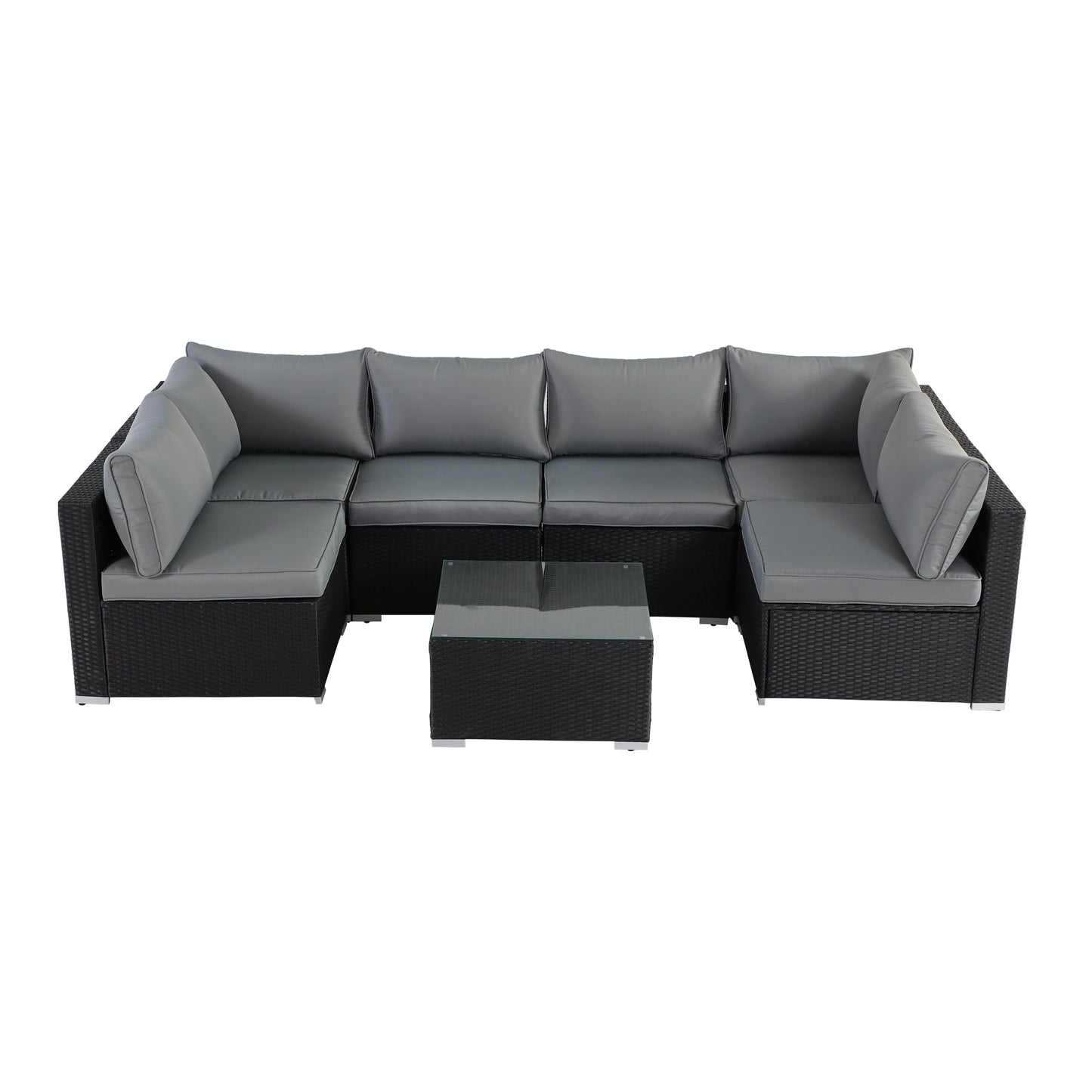 Naga Bahna Outdoor Patio Sectional Sofa Set With Cushions