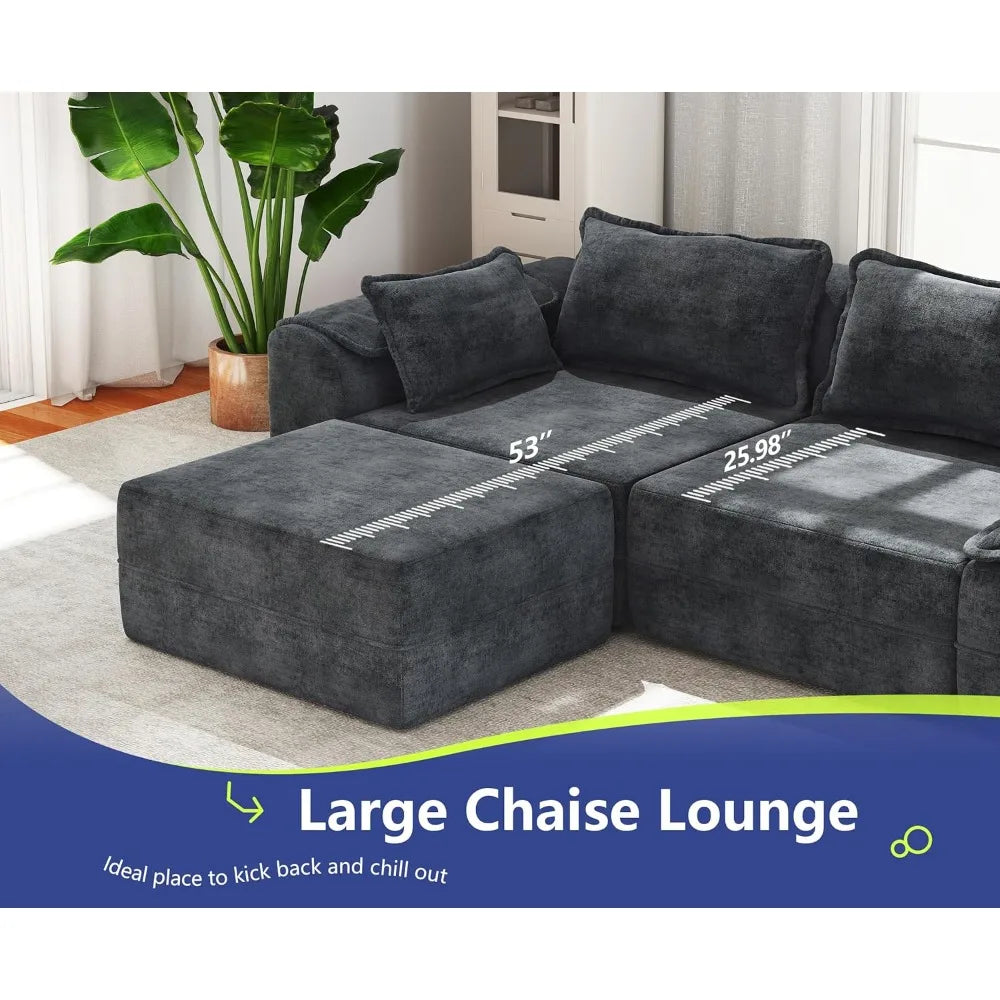 ANGDUO Cloud Sectional Sofa Modular Couch for Living Room