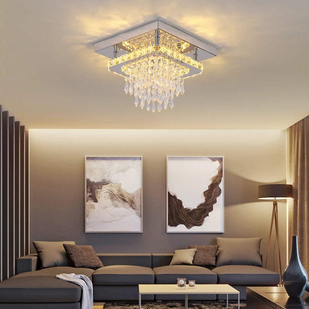VETRULUS Crystal K9 Ceiling Lamp Chandelier Modern Pendant Light