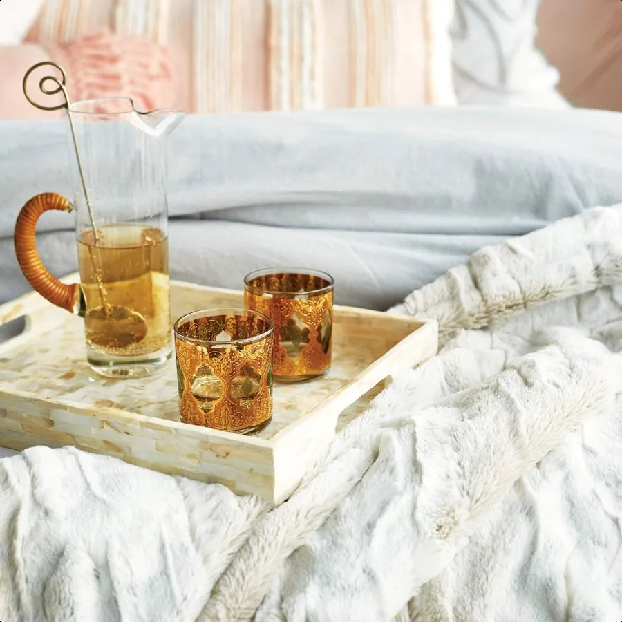 Leopard Luxury Faux Fur Throw Blanket Plush Warm Bedding