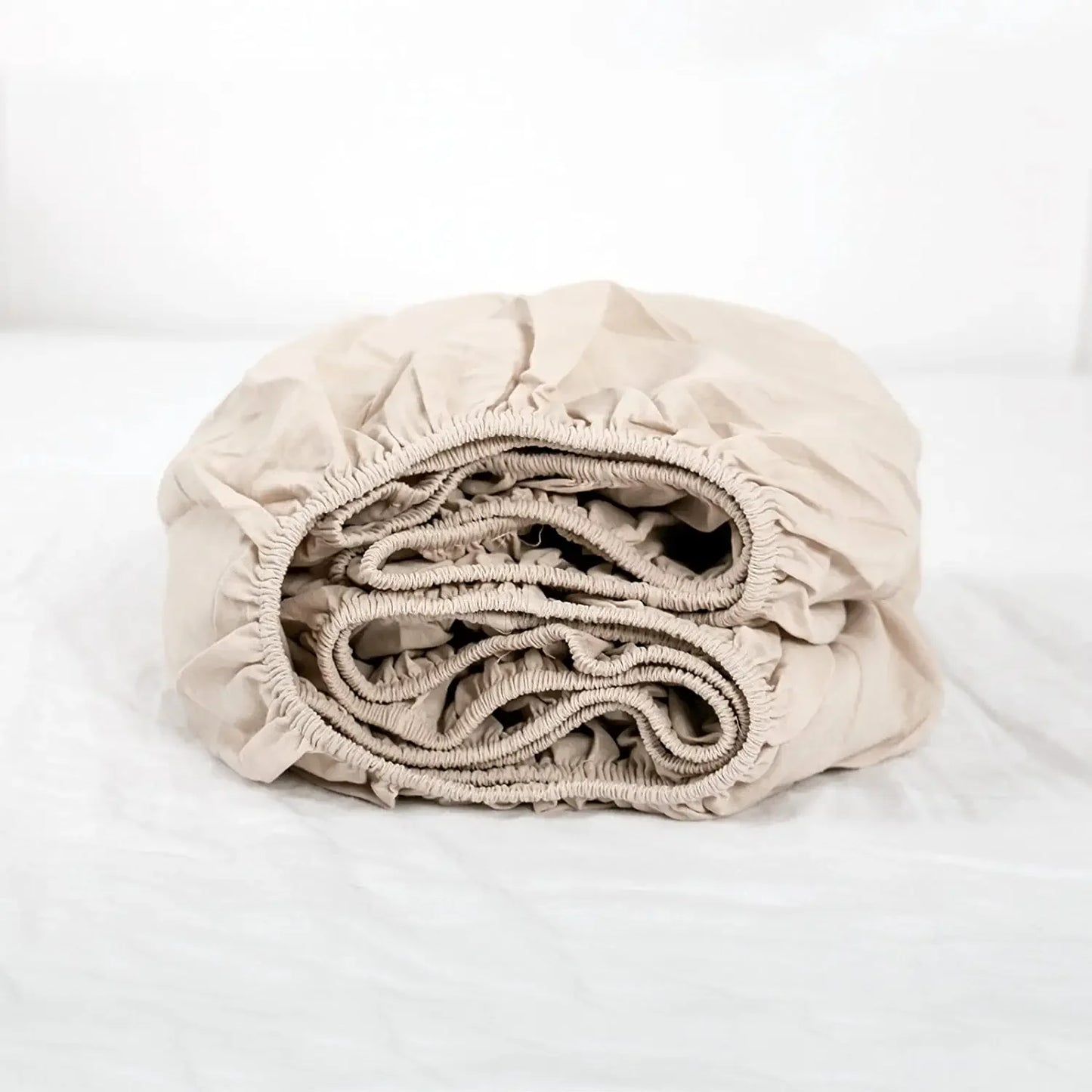 Simple Opulence Linen Cotton Blend Fitted Sheet Soft Breathable Bedding