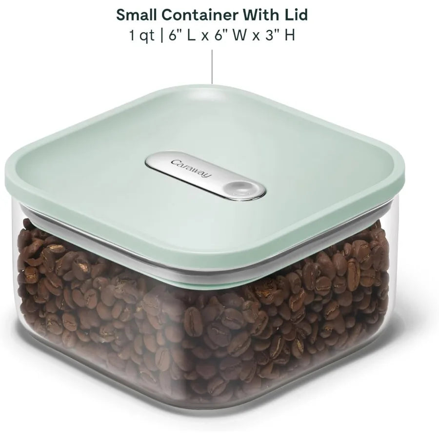 1qt Glass Airtight Food Storage Container with Lid – Non-Toxic, BPA-Free Kitchen Storage Container – Stackable, Space-Saving Air