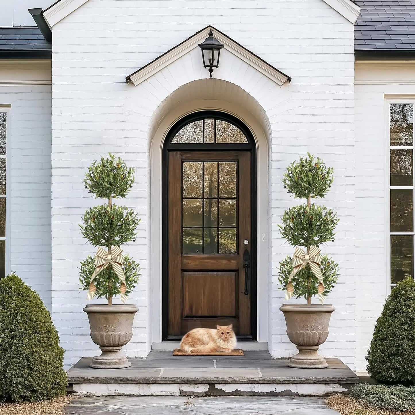 HiMISSCN Artificial Olive Tree In Planter For Home Office Decor