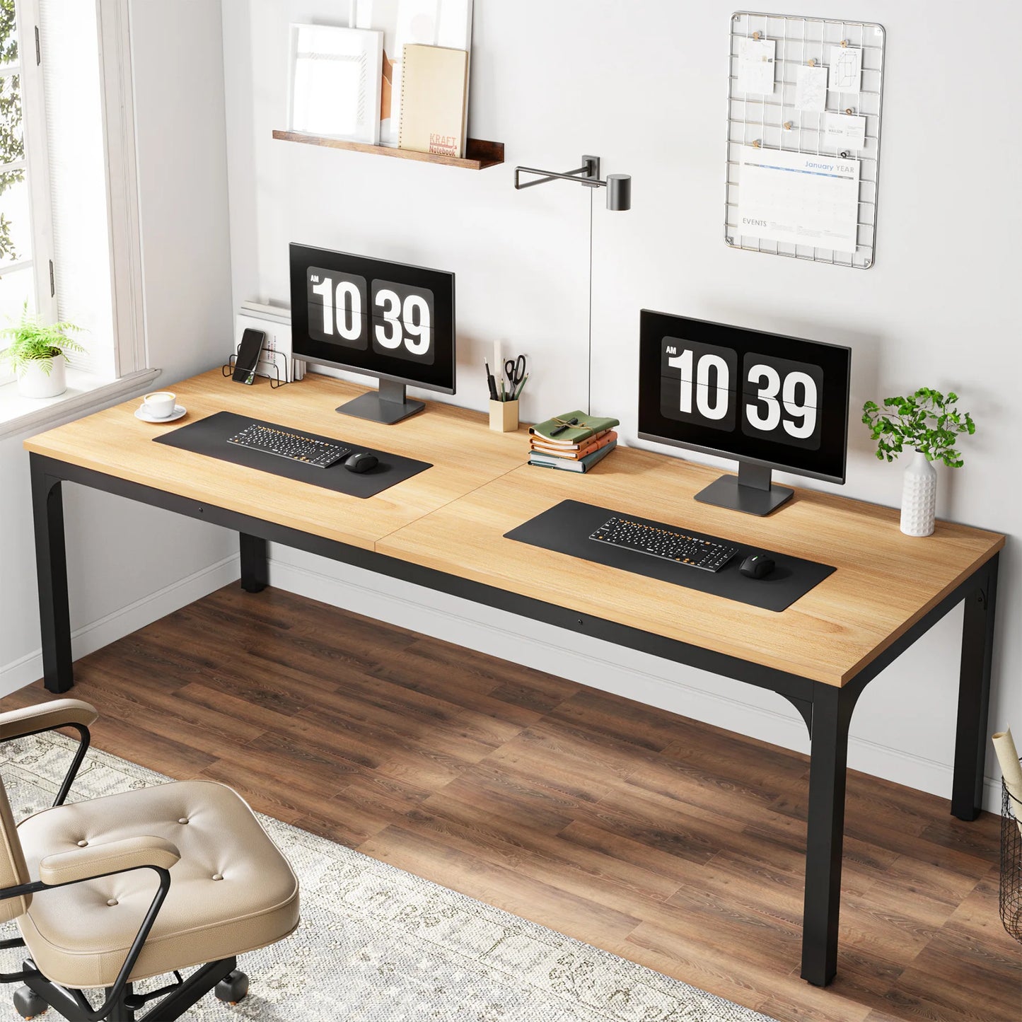 Tribesigns Extra Long Computer Desk For Home Office Two Person Desk