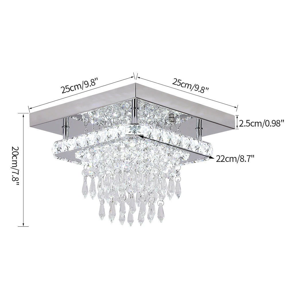 VETRULUS Crystal K9 Ceiling Lamp Chandelier Modern Pendant Light