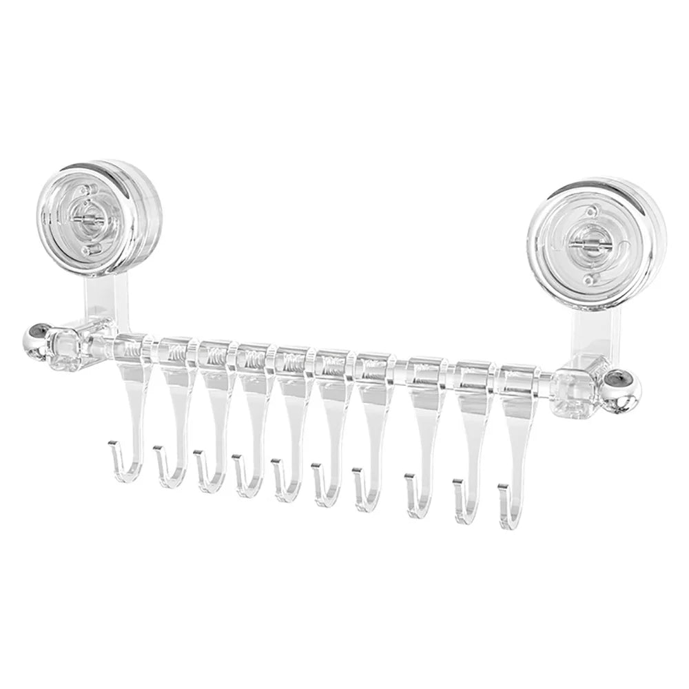 Big Red House Wall-Mounted Non-Perforated Towel-Bar Bathroom Storage-Rack Organizer