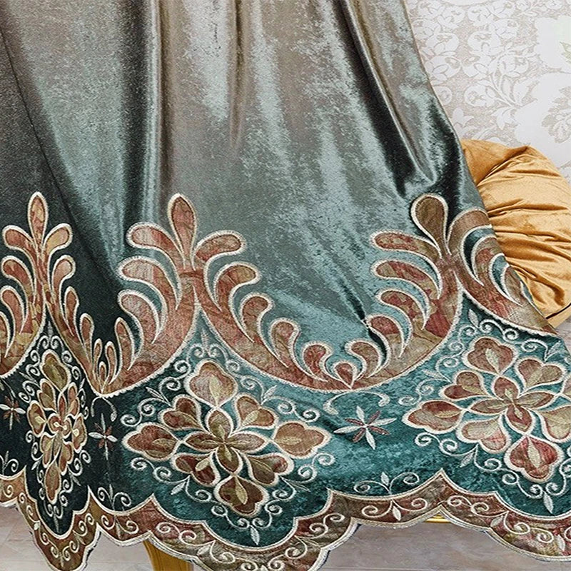 Zhejiang Luxury European Curtain Set Sunscreen Blackout for French Windows