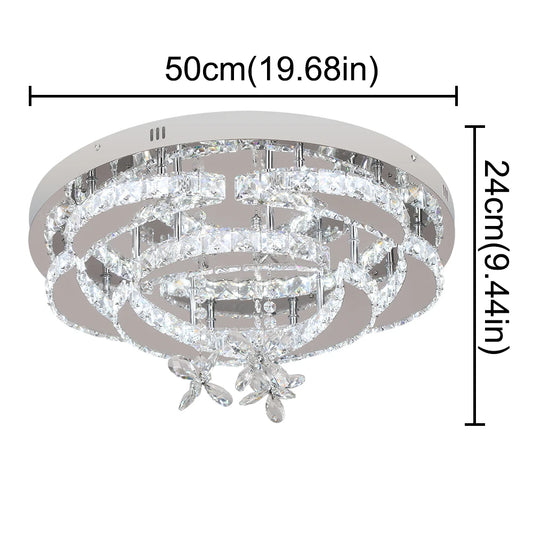 VETRULUS Luxury K9 Crystal Chandelier Modern Ceiling Lamp Dimmable