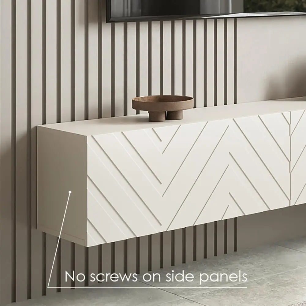 Hign-concerned Floating Wall Mounted TV Stand With Storage Drawers For Living Room