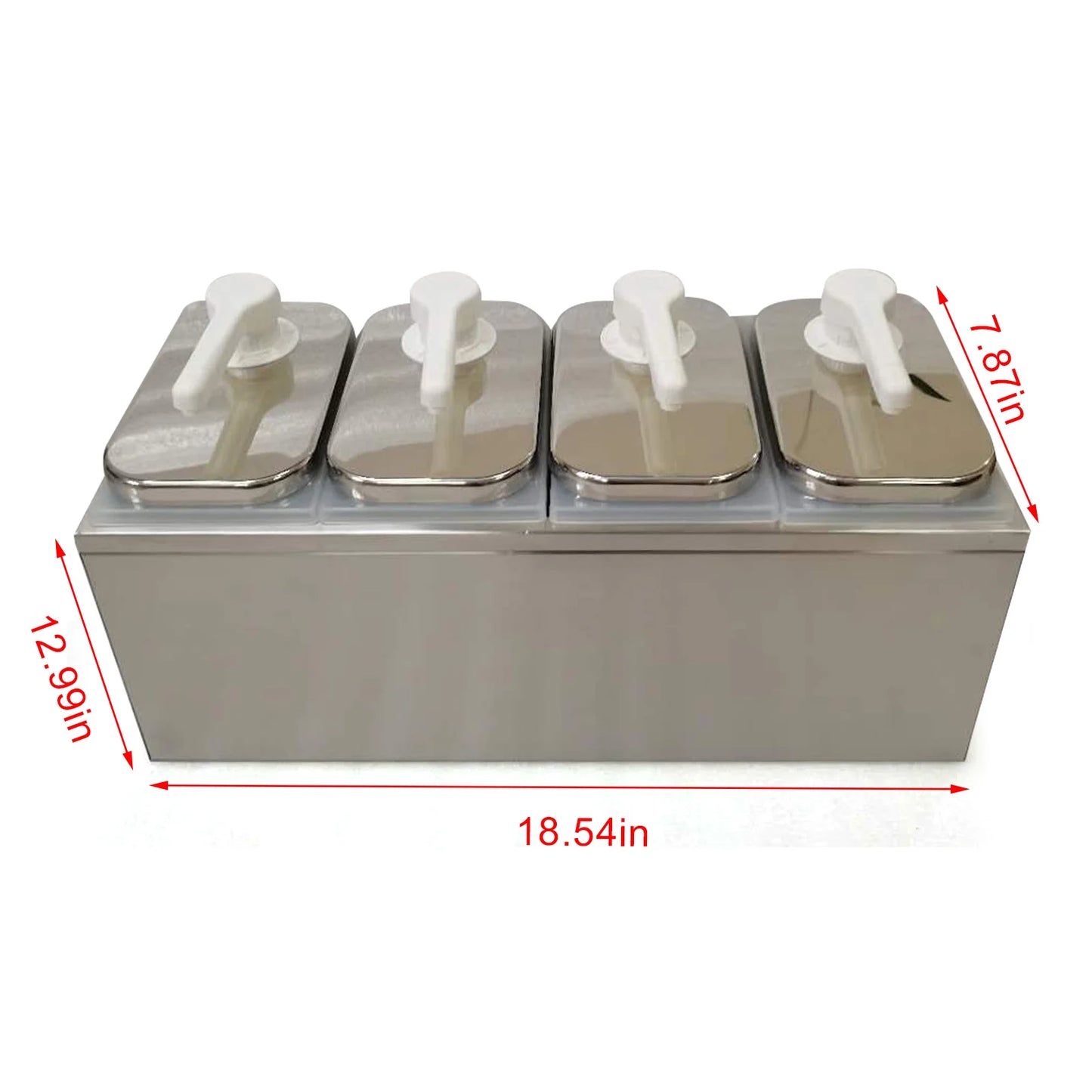 1/2/3/4 Bucket Sauce Squeeze Dispenser Pump Condiment Pump Station Stainless Steel for Salad Jam Seasoning USA