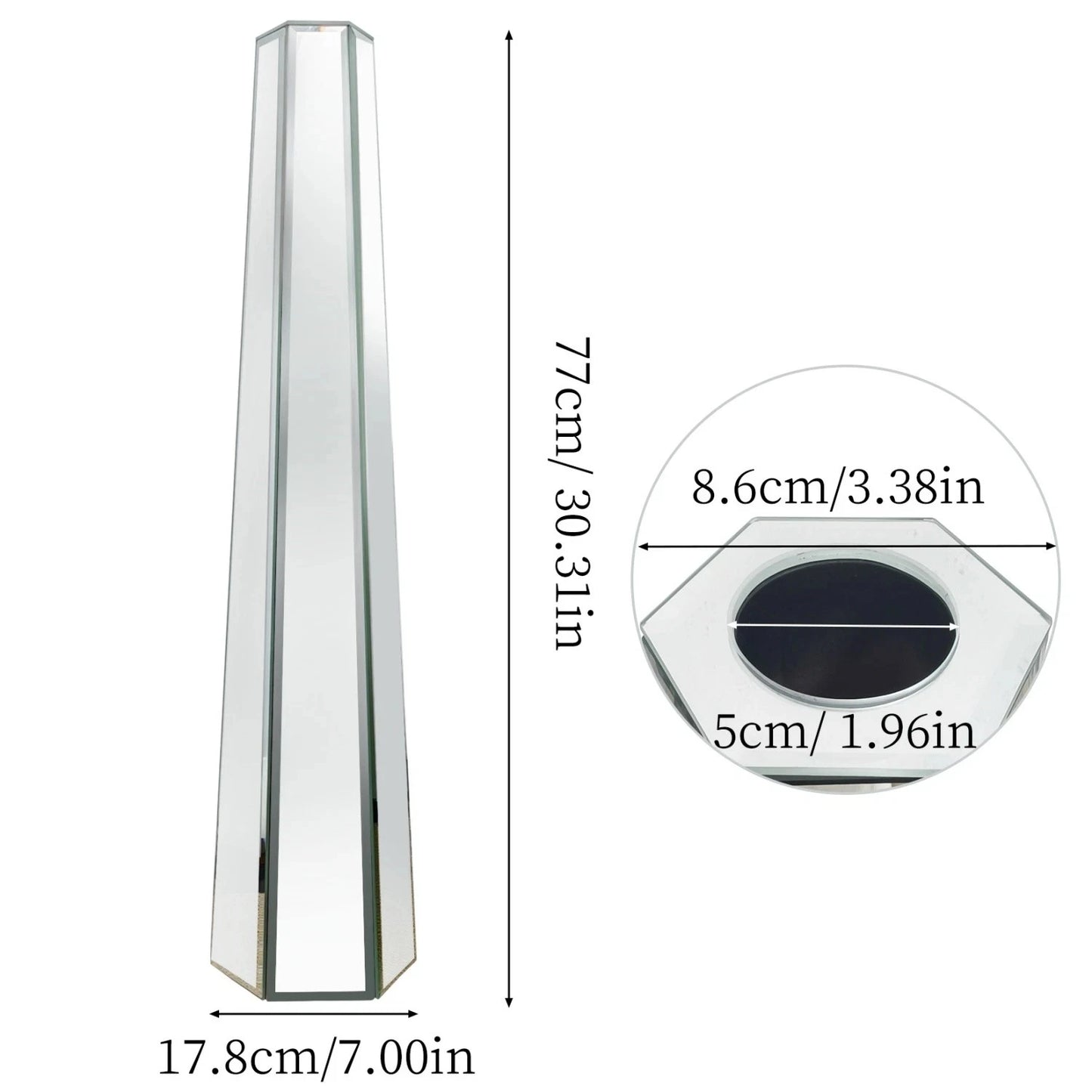 Function Mirrored Floor Vase For Modern Home Decor