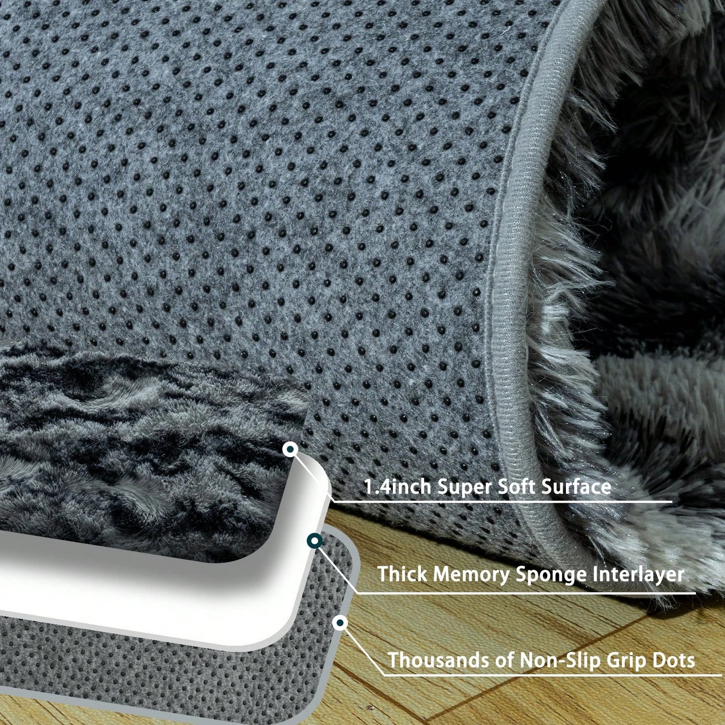 Aubusson Gnizama UltraSoft HandwovenStyle Plush Striped Rug MachineMade Living Room