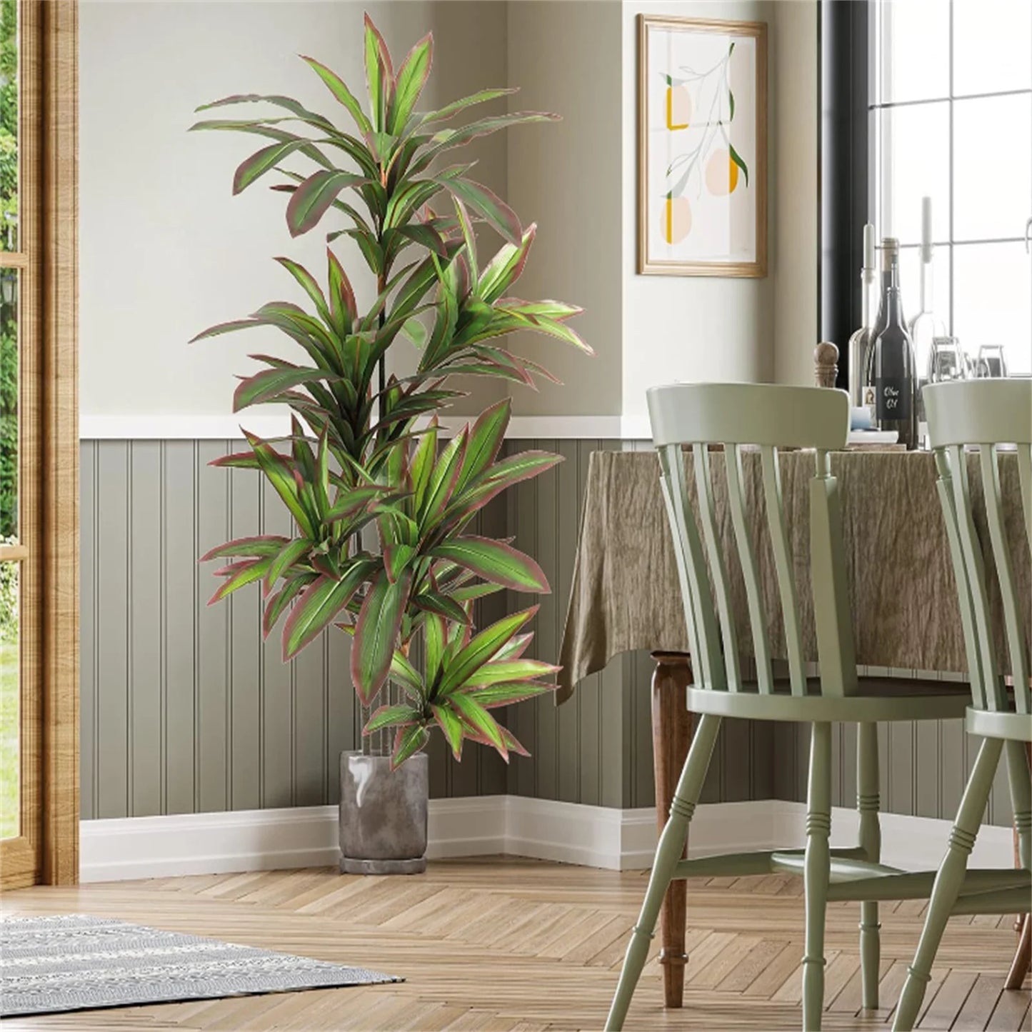 Artificial Dracaena Indoor Plant in Pot With Adjustable Branches
