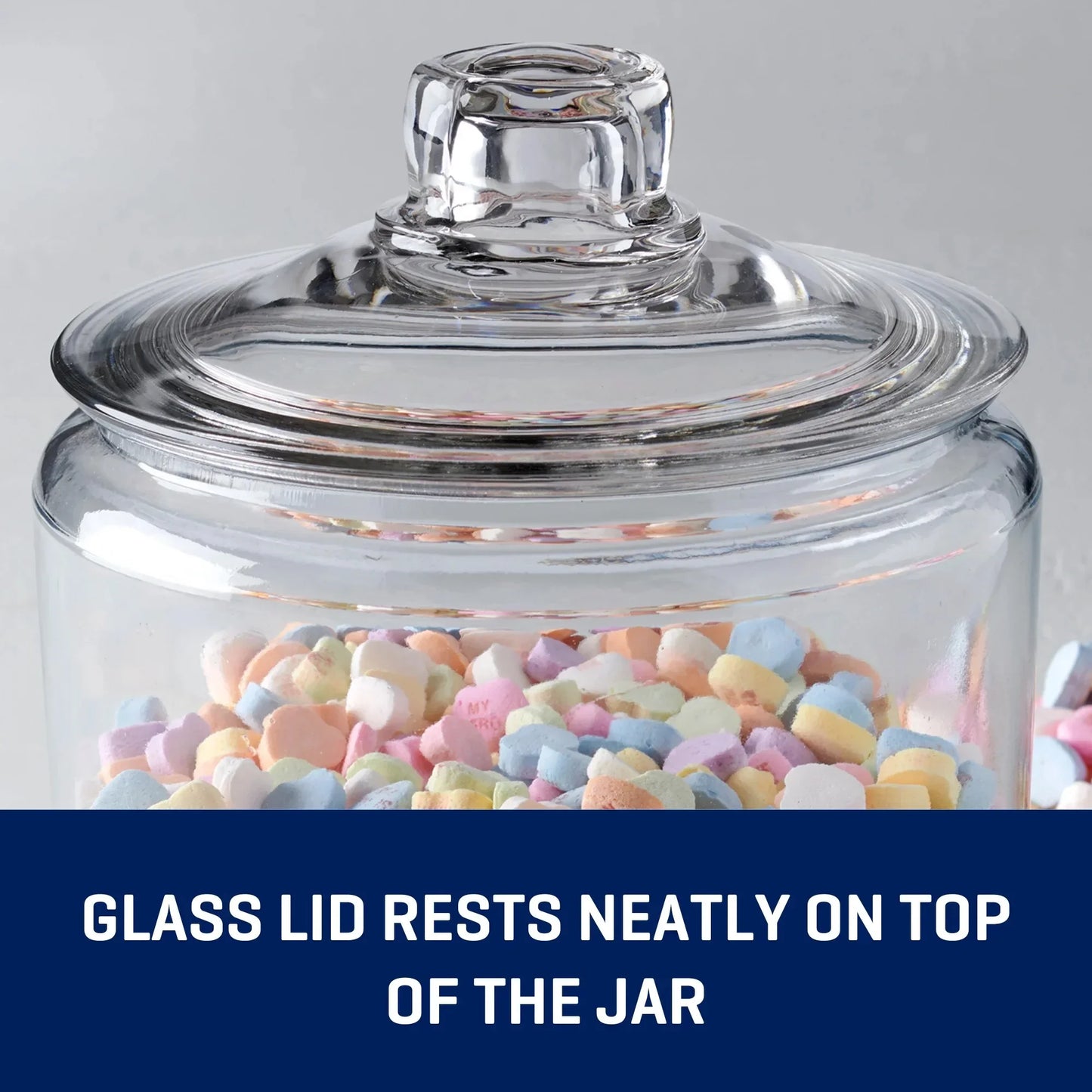 Glass Jars with Airtight Lids 2 Gallon Large Capacity, Kitchen Pantry Storage Containers for Crafting Cookie Candy